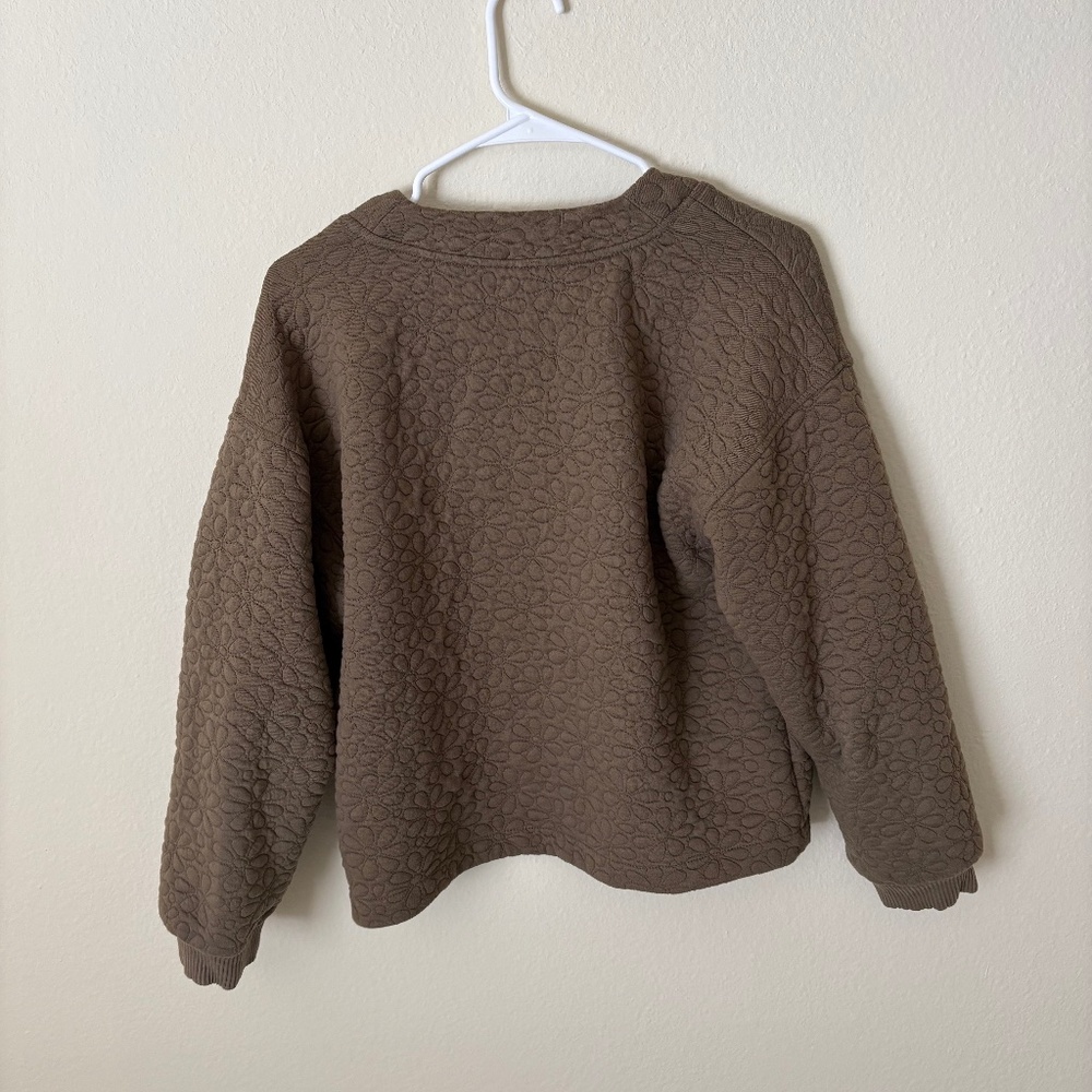 Madewell Floral Quilted Cardigan Jacket Brown Size S - Picture 3 of 3